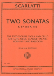 Two Sonatas for String Quartet K.87 and K.455