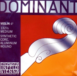 Corde Dominant, violon 1/2, ré aluminium - medium