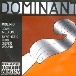 Cuerda Dominant Violín plata Re - medium - 4/4 - Straight (Desempacada) 