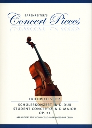 Concerto in D Major Op. 22 Arranged for Cello