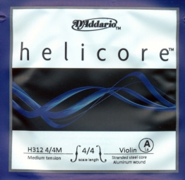 Corde Helicore LA pour violon - Medium - 4/4 - Droit