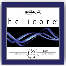 Helicore Hybrid Bass D String - medium (Straight) - 3/4