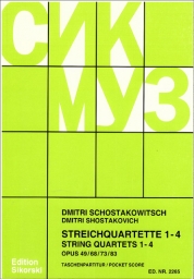Shostakovich - String Quartets Nos. 1-4 - Pocket Score (SIK)