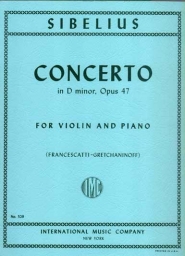 Sibelius Concerto in D minor, Op.47 For Violin and Piano