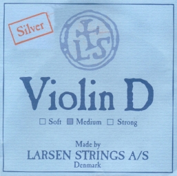 Cuerda Re Violín Larsen - Plata - medium - 4/4