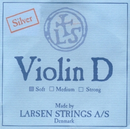 Cuerda Re Violín Larsen - Plata - soft - 4/4