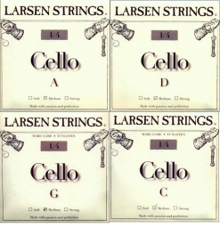 Larsen Fractional Cello Set (C and G Wire Core) - medium - 1/4