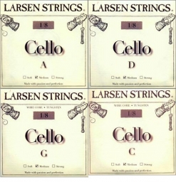 Larsen Fractional Cello Set (C and G Wire Core) - medium - 1/8