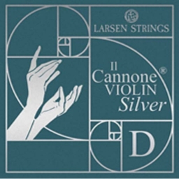 Larsen Il Cannone Silver D Violin String - medium - 4/4