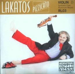 Cuerda de Violín Lakatos Re -Medium- 4/4