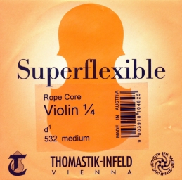 Cuerda Superflexible, violín - Re - medium - 1/4