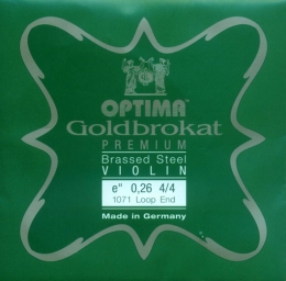 Goldbrokat Premium Brassed Steel Violin String - E26 -4/4- Loop