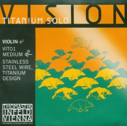 Vision Titanium Solo Violin Wound E String, Ball - medium - 4/4