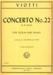 Concerto No. 22 in A Minor for Violin and Piano