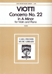 Viotti - Violin Concerto No. 22 In A Minor (FISCH)