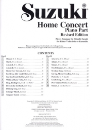 Suzuki - Home Concert - Piano Part