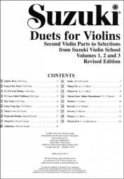 Suzuki - Duets for Violins - Book