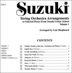 Suzuki - String Orchestra Arrangements - Volume 1 - Viola Part -