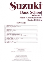 Suzuki Bass School - Volume 2 - Piano Accompaniment - Book