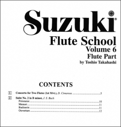 Suzuki Flute School - Volume 6 - Flute Part - Book