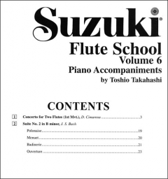 Suzuki Flute School - Volume 6 - Piano Accompaniment - Book