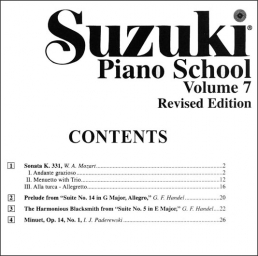 Suzuki Piano School - Volume 7 - Book