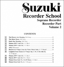 Suzuki Recorder School - Soprano Recorder - Volume 2 - Book