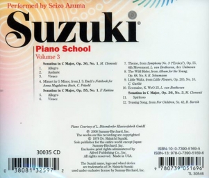 Suzuki Piano School - CD - Volume 3