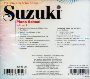Suzuki Piano School - CD - Volume 4