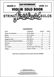 String Festival Solos -  Volume 2, Level 2-3 - Violin