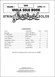 String Festival Solos, Viola Book 1 String Festival Solos, Viola Book 1
