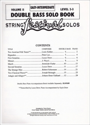 String Festival Solos Double Bass Book - Vol. II