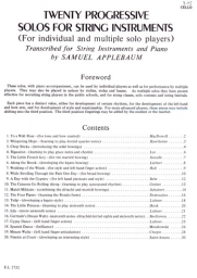 20 Progressive Solos for String Instruments