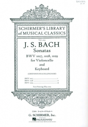 Bach - Sonatas BWV 1027, 1028, 1029 for Cello and Piano (SCHIR)