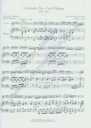 Bach No.1 in A minor, No.2 in E Major, For 2 Violins in D minor