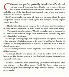 Getting a Handel on Messiah