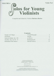 Solos for Young Violinists - Vol. 6