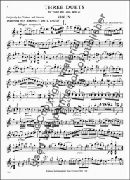 Beethoven - Three Duets, Wo 027 for Violin and Cello (INT) Beethoven - Three Duets, Wo 027 for Violin and Cello (INT)