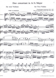Berwald - Duo Concertante in A major for 2 Violins (BAR)