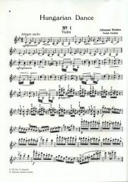 Brahms - Hungarian Dances for Violin and Piano Vol. 1 (SIM)