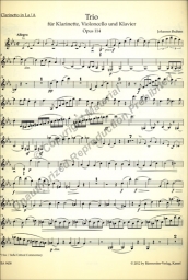 Trio for Clarinet (Viola), Cello and Piano, Op.114