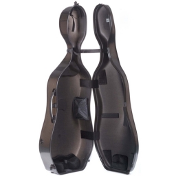 Bam Hightech Compact Cello Case - Silver Carbon
