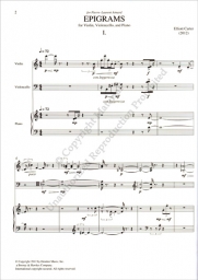 Carter - Epigrams for Piano Trio (B&H)