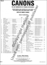 Canons for Any Combination of String Instruments (Violin)