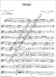 Pavane pour flûte ou violon et piano, Op.50