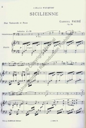 Faure - Sicilienne Op. 78 for Violin or Cello and Piano (HAME)