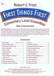 First Things First - Cello First Things First - Cello