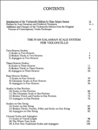 The Ivan Galamian Scale System for Violoncello