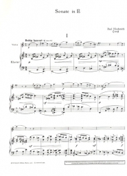 Hindemith - Sonata for Violin and Piano in E (SCHOTT)