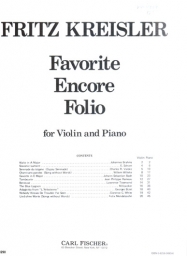 Kreisler - Favorite Encore Folio